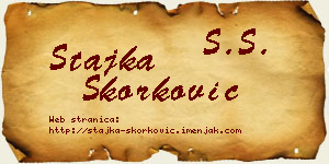 Stajka Skorković vizit kartica